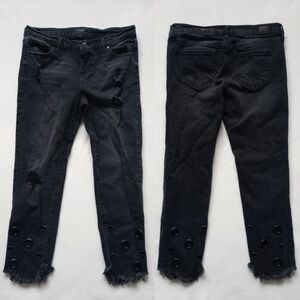 Celebrity Pink▪️Ankle Straight Black Jeans with Grommets